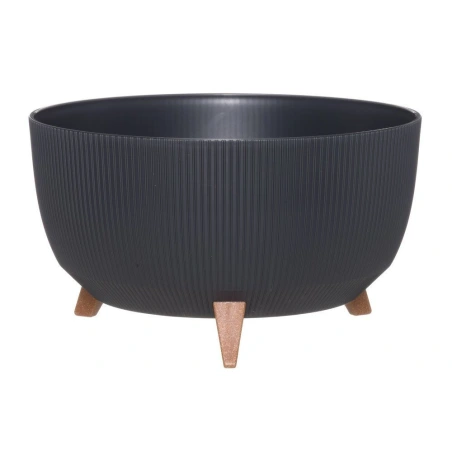Flowerpot with legs, anthracite color, 47×34 cm
