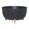 Flowerpot with legs, anthracite color, 47×34 cm