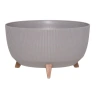 Flowerpot with legs, light gray, 47×34 cm