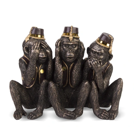 Dekoracija „Beždžionės“, 15×19×8 cm