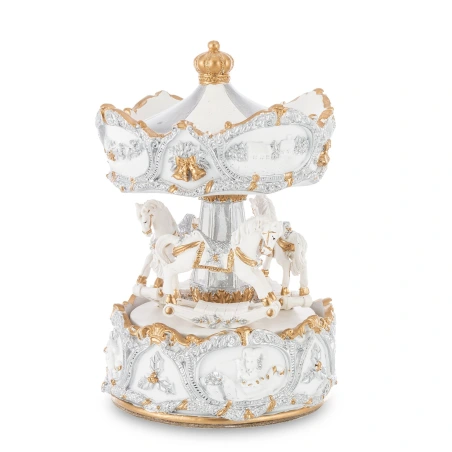 Carousel with music box, 16.5×11×11 cm