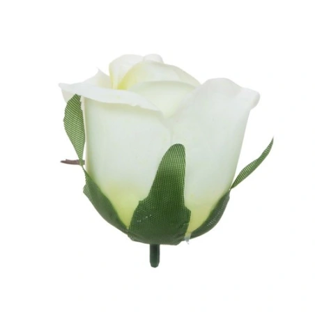 Dirbtiniai žalsvi rožės žiedai, 6×4 cm, 1 pak. - 12 vnt.
