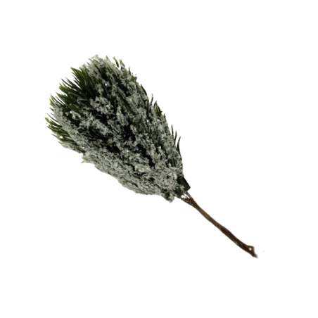 Dekoratyvinė šakelė, apipurkšta baltu blizgiu sniegu, 16 cm