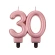 Birthday candle "Number 30", rose gold metallic color, 8.0 cm