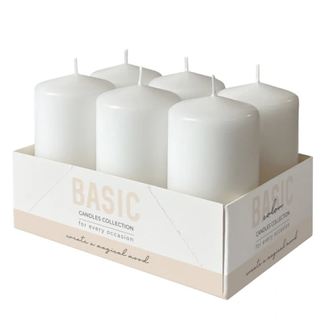 Žvakės „Classic Basic Candle“ 50×100 mm, 1 pak. - 6 vnt.