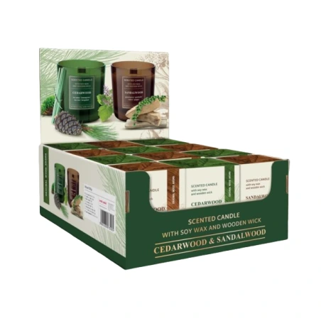 Žvakė „Wood“ stikliniame inde, 150 g