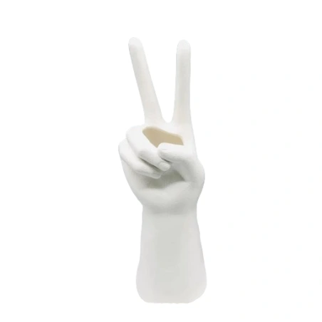 Dekoracija „Ranka“, 29 cm, baltos spalvos