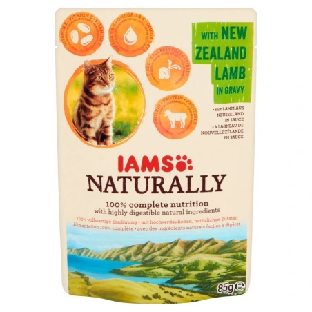 IAMS Naturally  konservuotas ėdalas katėms su ėriena, 85 g