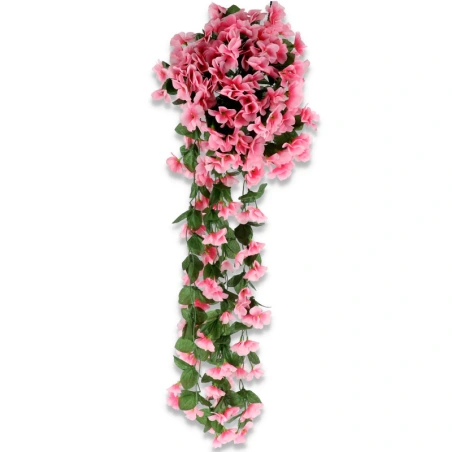 Dirbtinė gėlė, kabanti, rožinės spalvos 85 cm